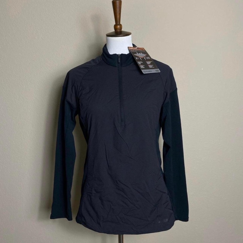 ADIDAS SMALL LONG-SLEEVE BLACK SHIRT POLARTEC TERREX HIKING CAMPING TOP NWT NEW